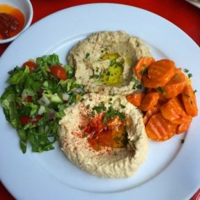 Gluten-free hummus from Cafe Mogador